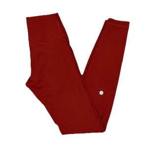 LULULEMON WUNDER TRAIN HIGH RISE FULL LENGTH 28” AZTEC BRICK COLOR SIZE 4